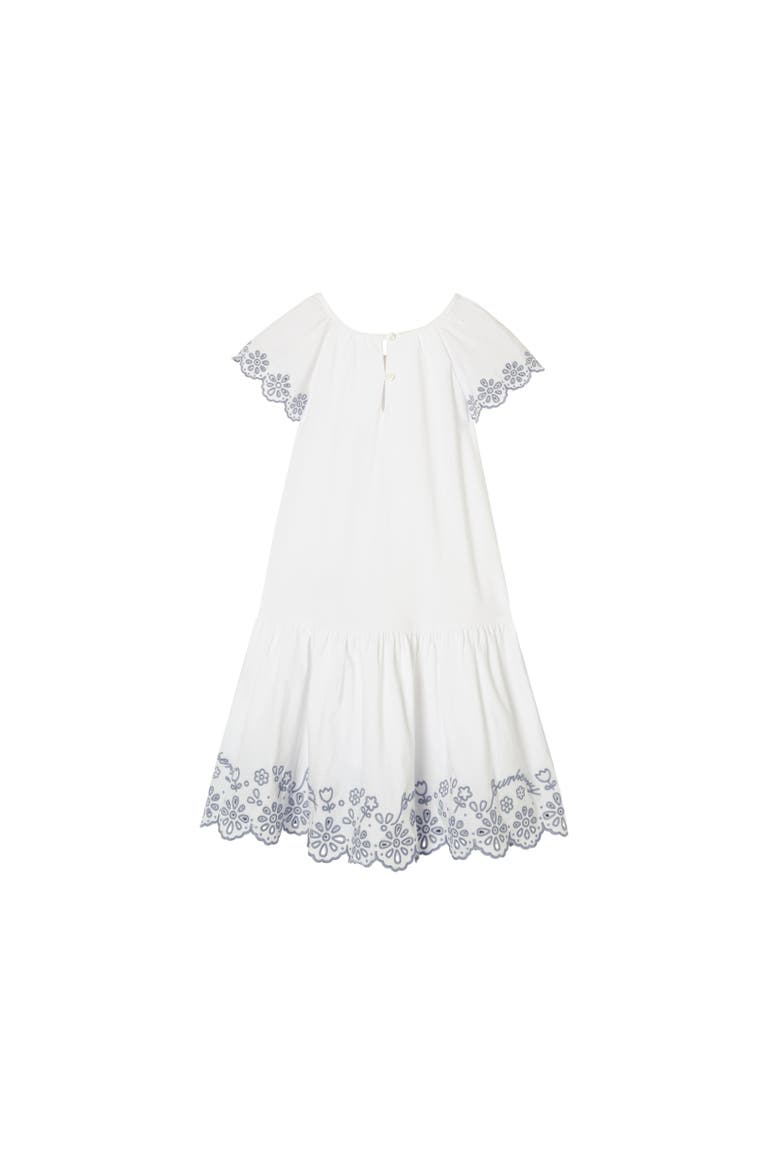Broderie Anglaise Cotton Dress, Alternate, color, White