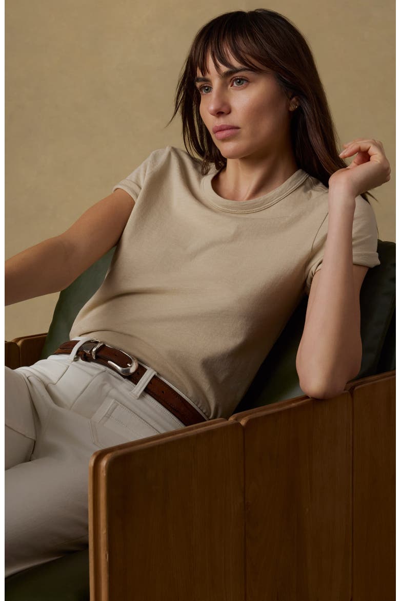 Sunwashed Essential Cotton T-Shirt, Alternate, color, WHITE PEPPER