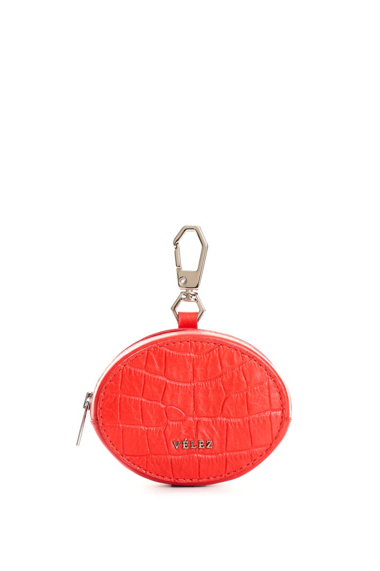 Leather Coin Purse, Main, color, Red