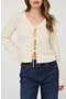 Front Tie Crop Cardigan