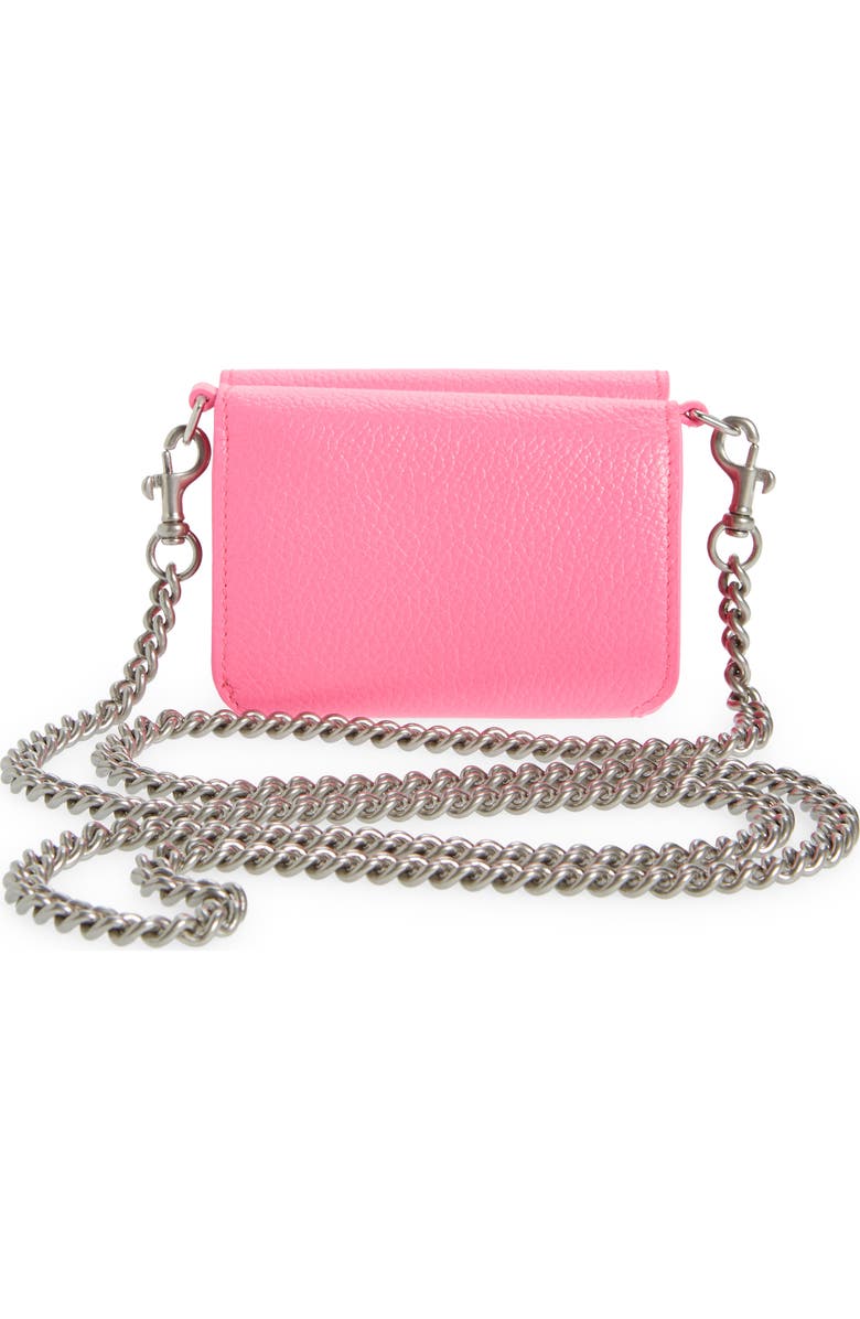 Balenciaga Mini Cash Leather Wallet on a Chain, Alternate, color,
