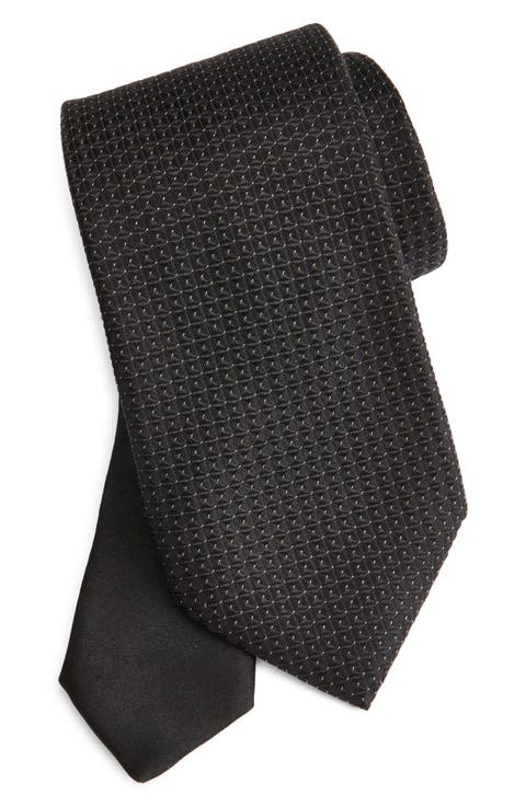 Neat Metallic Silk Jacquard Tie