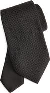 Canali Neat Metallic Silk Jacquard Tie