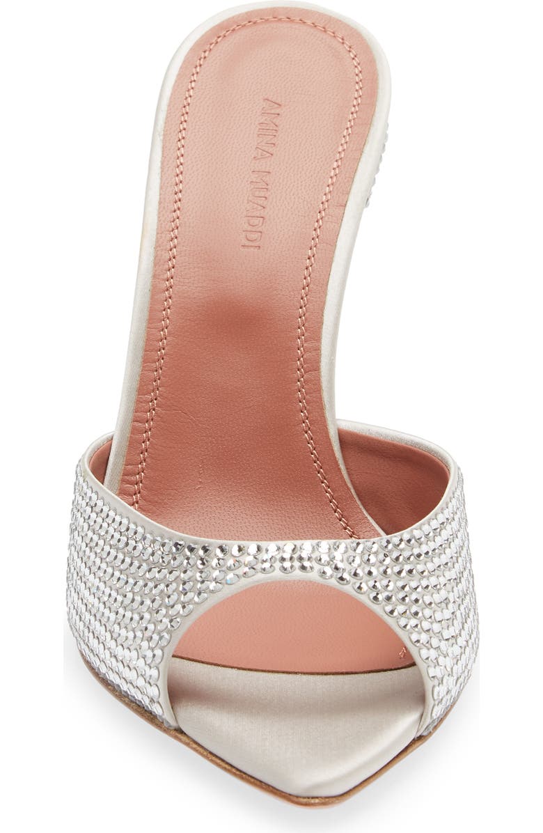 Amina Muaddi Caroline Crystal Embellished Pointed Toe Sandal, Alternate, color,