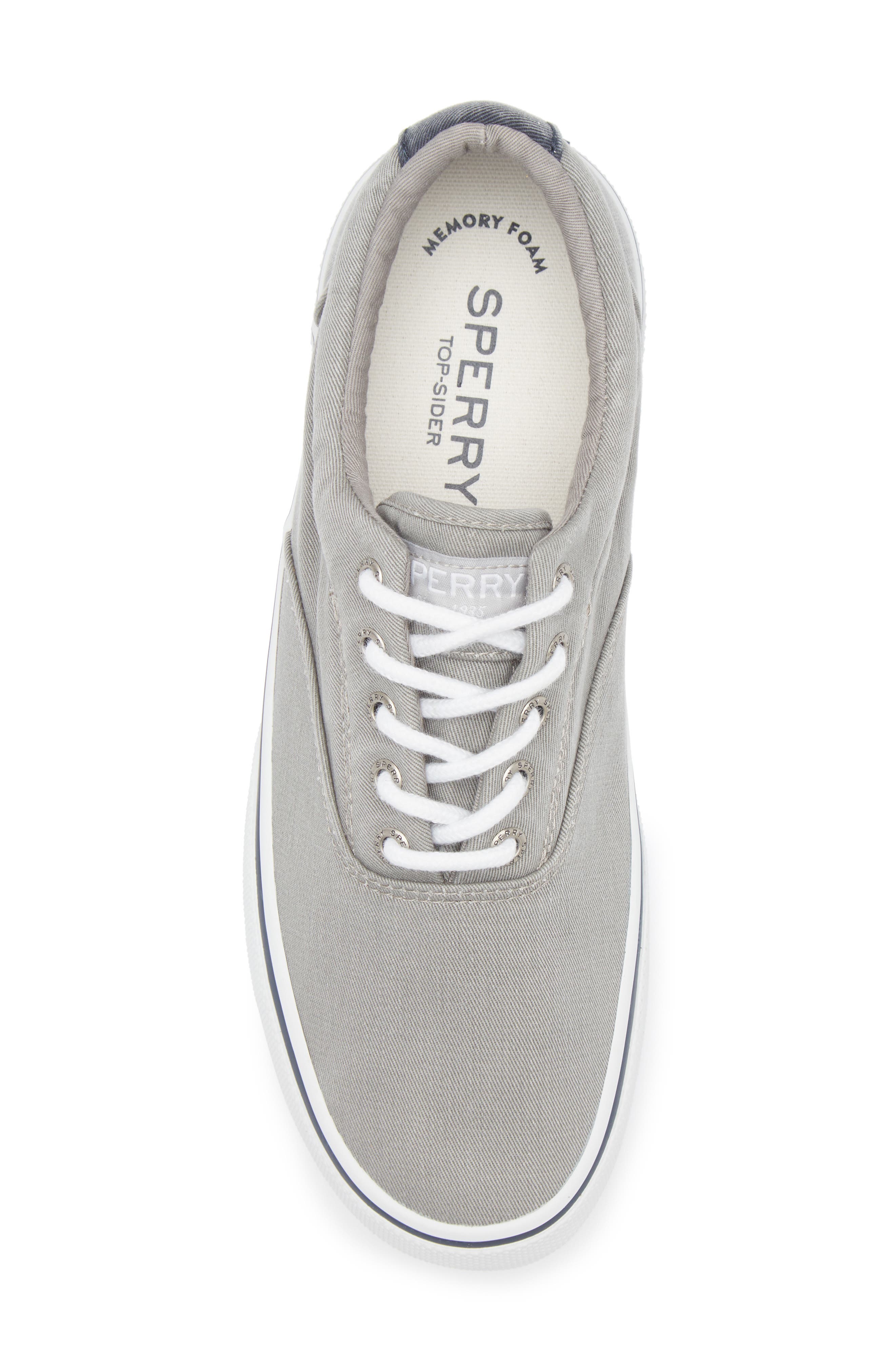 Sperry Halyard Saltwashed Low Top Sneaker - Wide Width Available, Alternate, color, Grey