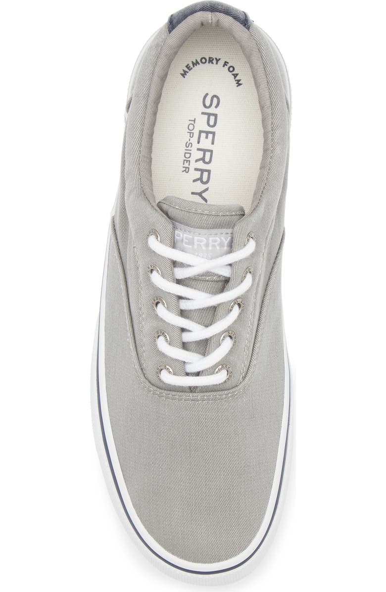 Sperry Halyard Saltwashed Low Top Sneaker - Wide Width Available, Alternate, color, Grey
