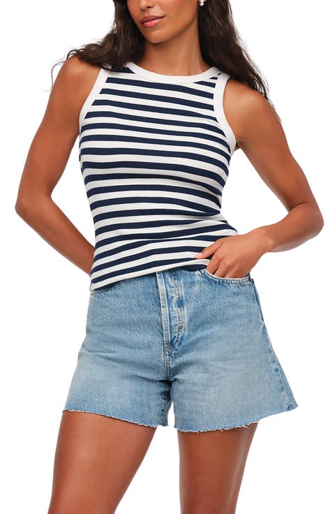 Slinky Rib Knit Stretch Modal Jersey Tank