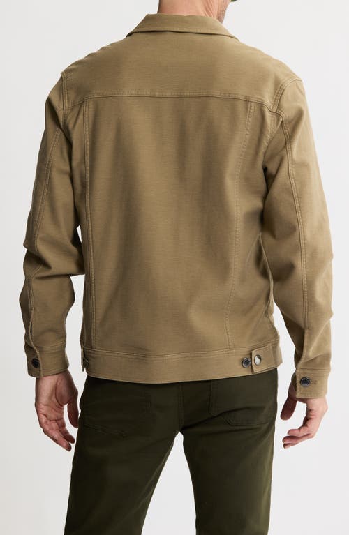 Jachs Stretch Cotton Trucker Jacket In Brown