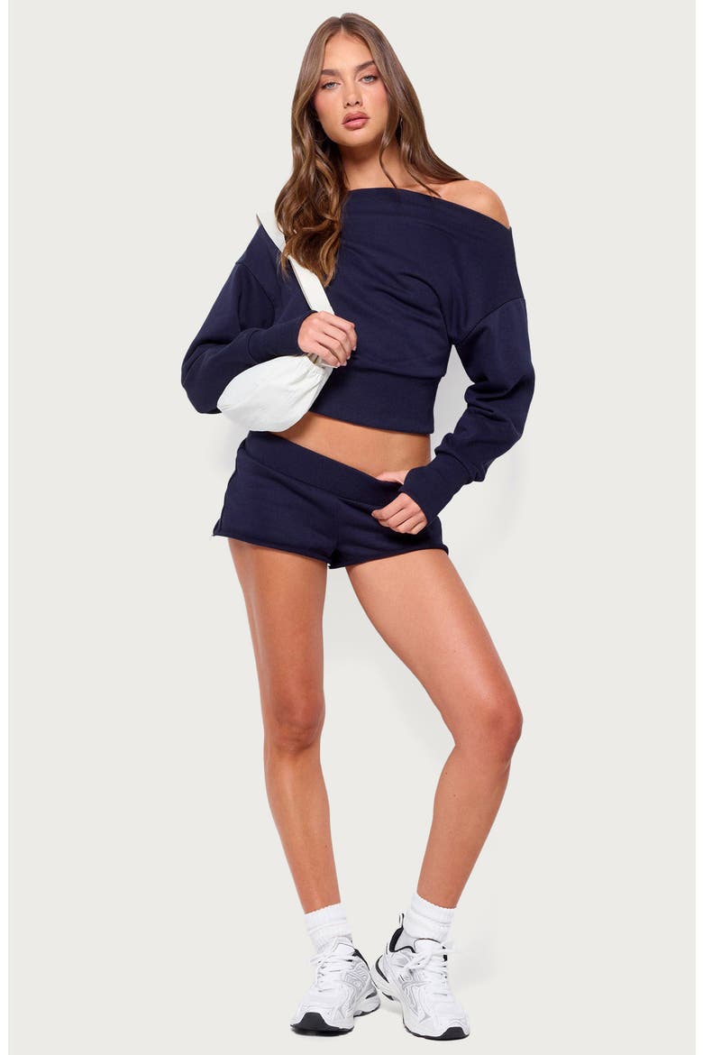 Hennie Sweat Shorts, Alternate, color, NAVY
