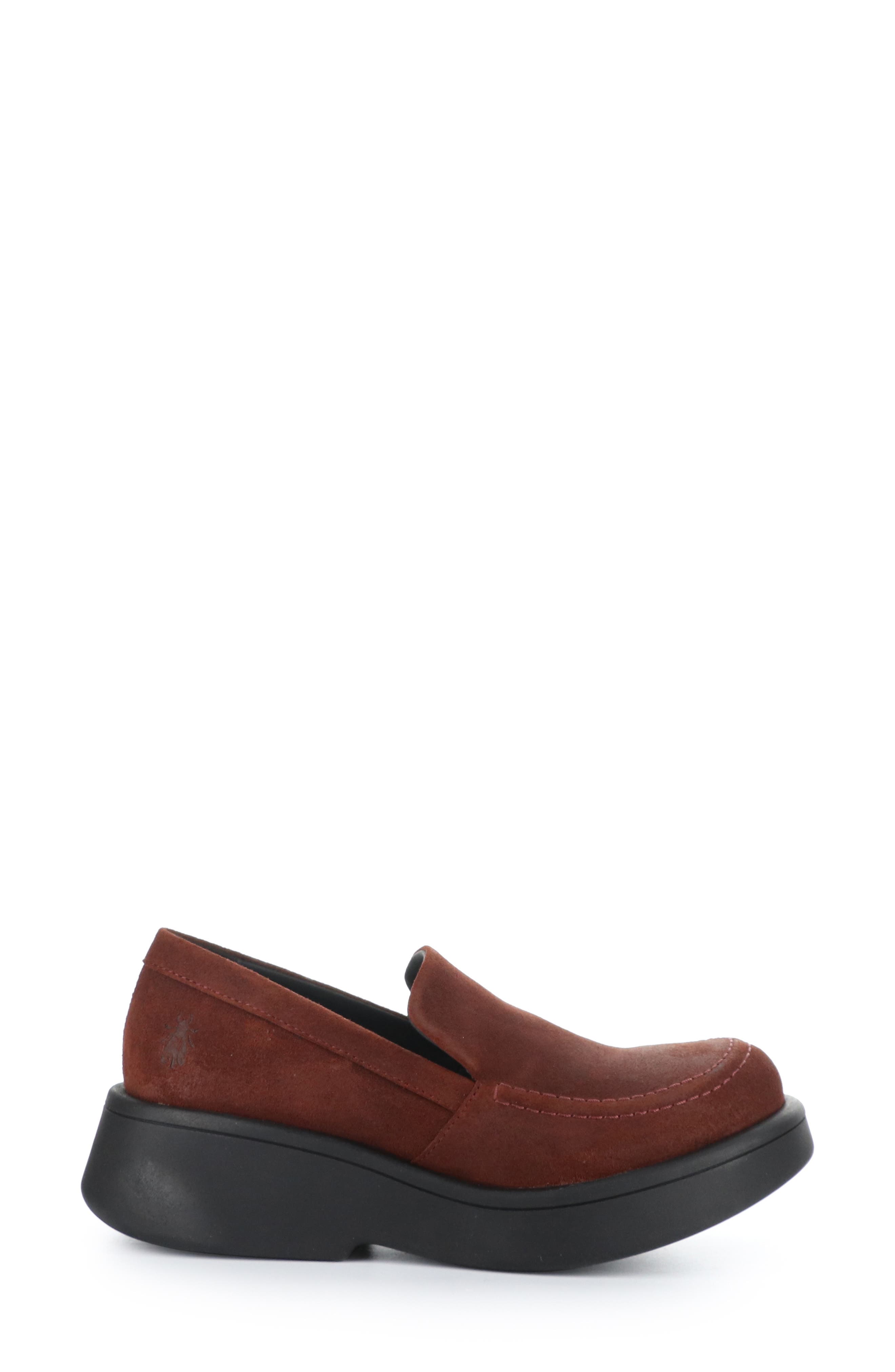 Fly London Maru Platform Loafer, Alternate, color, 005 Oxblood Oil Suede
