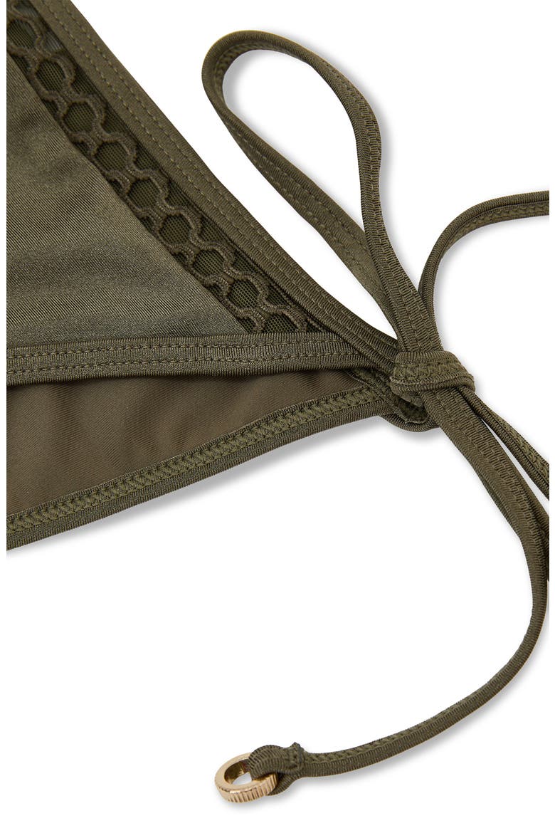 Hennel Side Tie Bikini Bottoms, Alternate, color, KHAKI GREEN