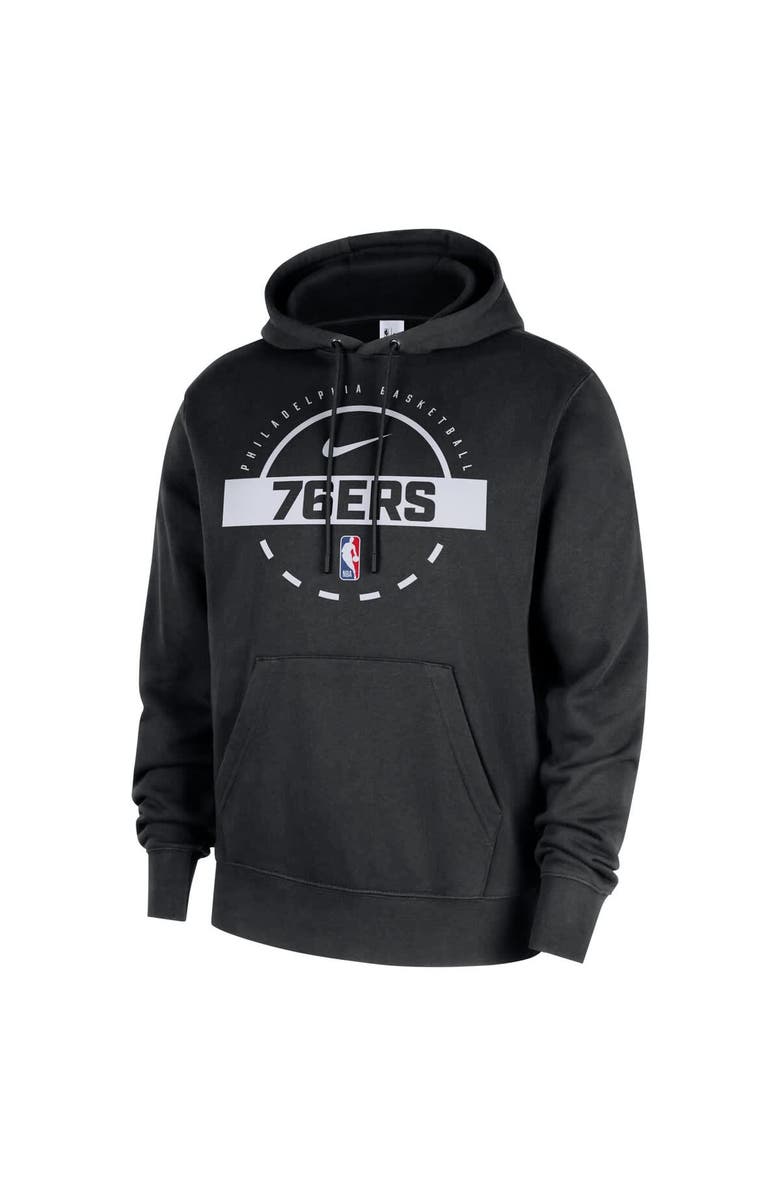 Nike Men's Nike Black Philadelphia 76ers 2025/26 Authentic Practice Club Pullover Hoodie, Alternate, color, Black