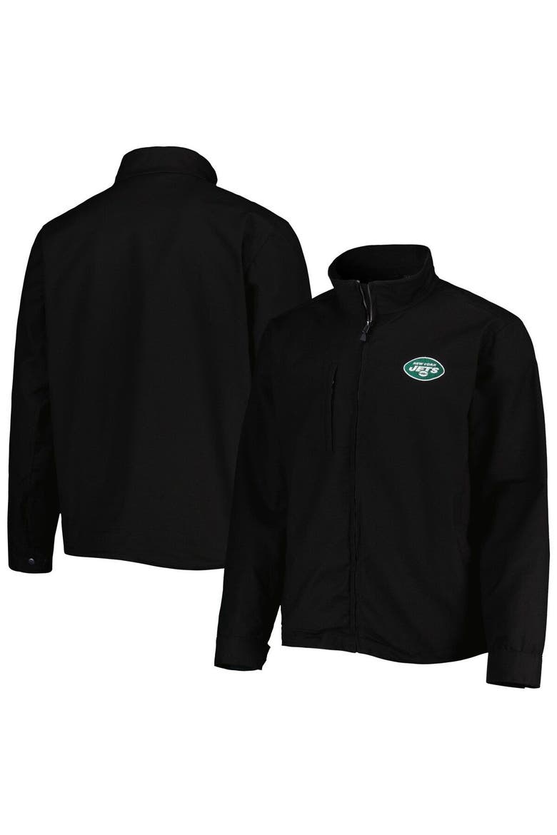 Men's Dunbrooke Black New York Jets Journey Workwear Tri-Blend Full-Zip Jacket, Main, color, Black