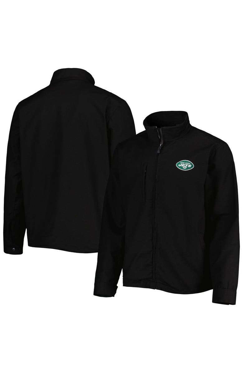 DUNBROOKE Men's Dunbrooke Black New York Jets Journey Workwear Tri-Blend Full-Zip Jacket, Main, color, Black