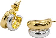 ARGENTO VIVO Two-Tone Bold Hoop Earrings