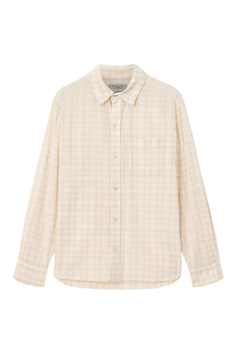 Toya Check Cotton Button-Up Shirt, Alternate, color, SANDSTONE BROWN