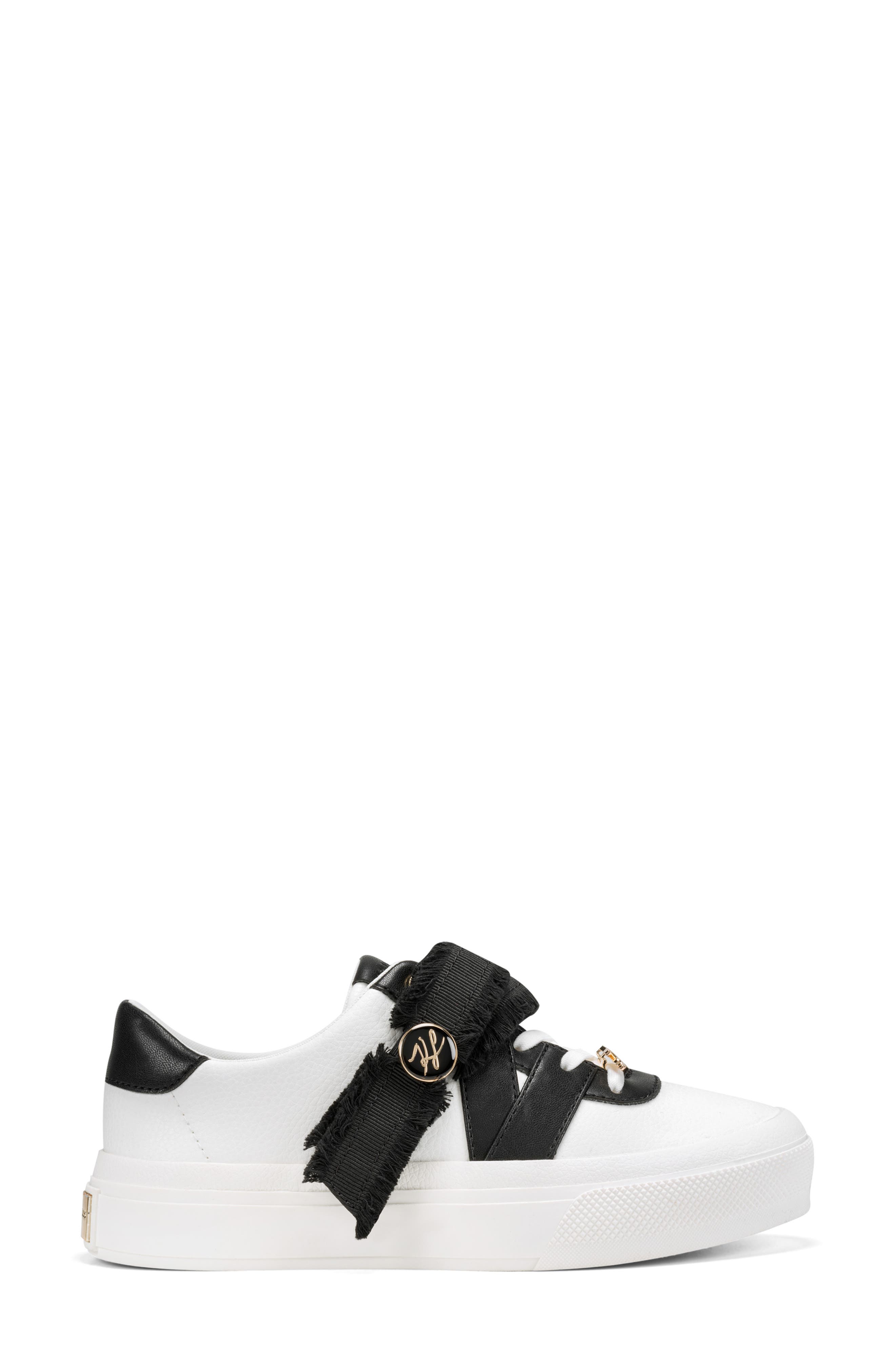 KARL LAGERFELD PARIS Greysen Platform Sneaker, Alternate, color, Bright White/ Black
