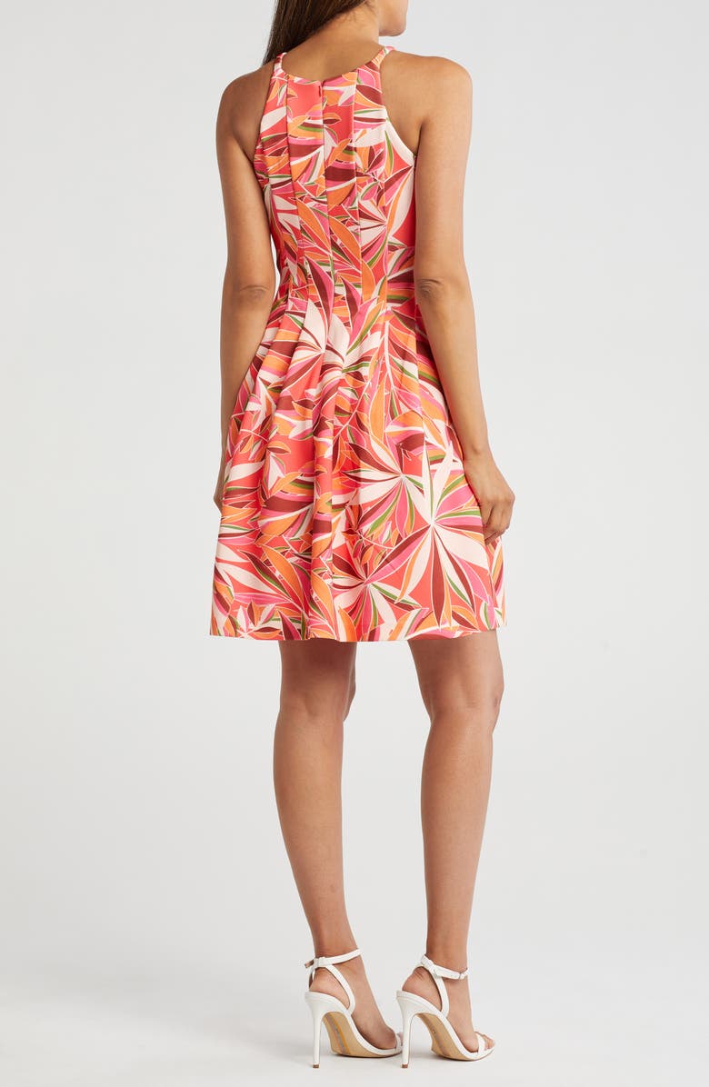 Vince Camuto Fit & Flare Scuba Knit Dress, Alternate, color, Pink Multi