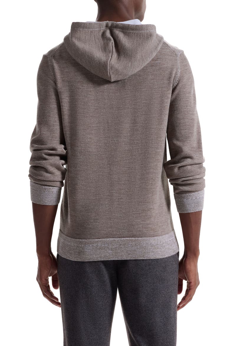 Merino Wool Hoodie Sweater, Alternate, color, WALNUT