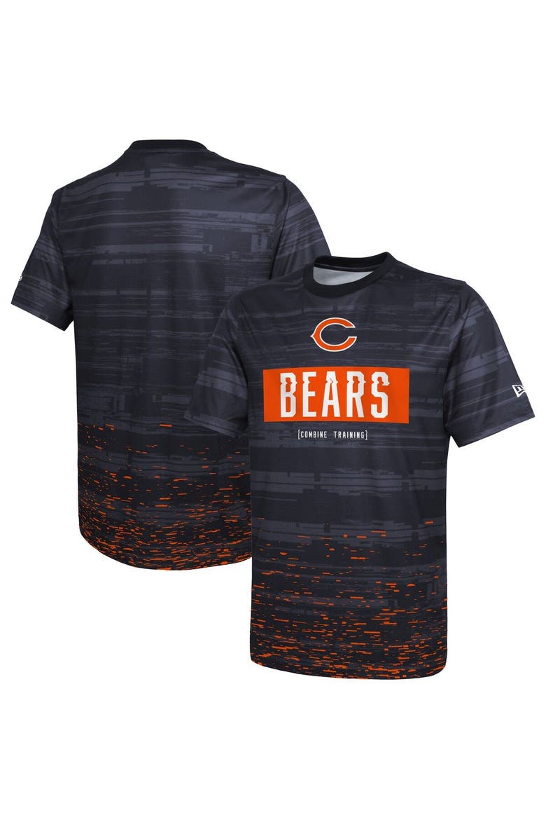Men's New Era Navy Chicago Bears Combine Authentic Sweep T-Shirt, Main, color, Navy