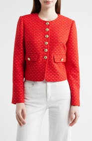 Elie Tahari The Marlena Metallic Tweed Jacket