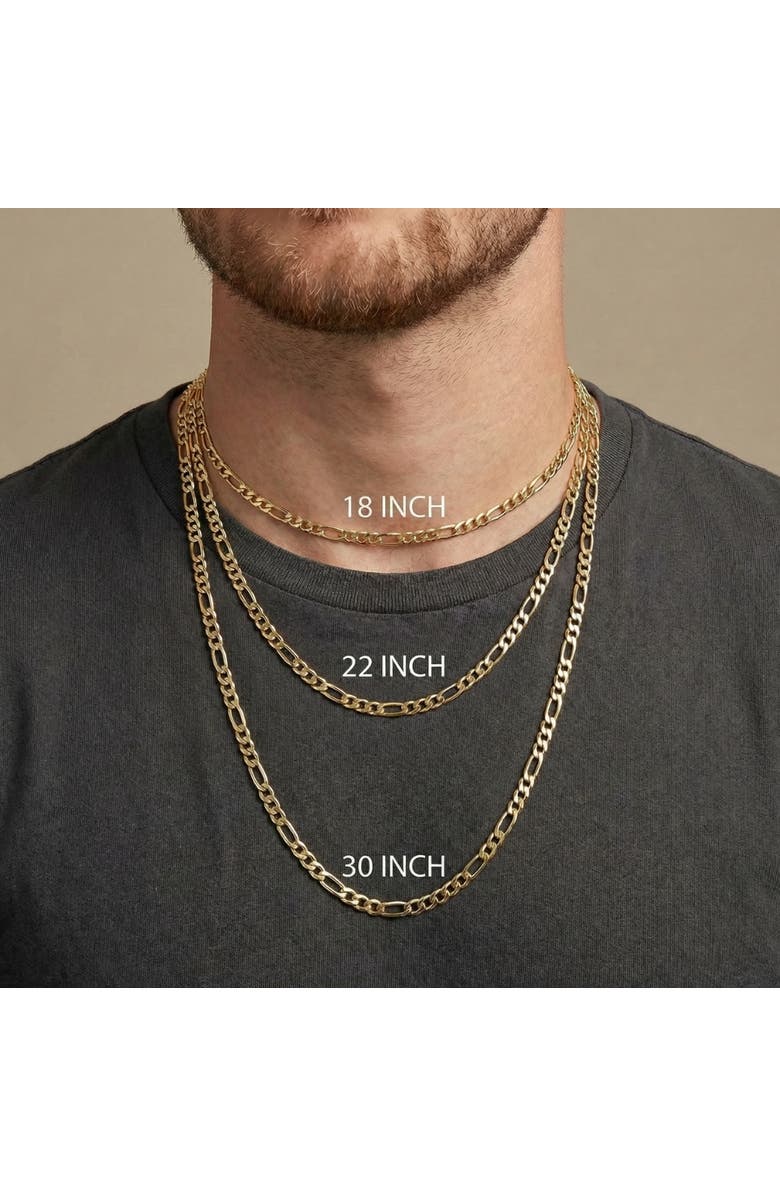 Bliss Diamond 14k Gold-filled Figaro Link Chain Necklace, Alternate, color, 14K Yellow Gold