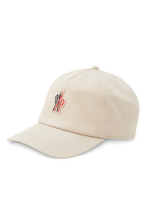 Moncler Grenoble Cappello Da Baseball In Gabardine In Tidal Foam