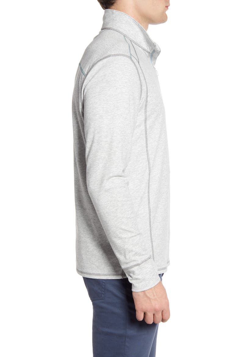 IslandActive® Palm Valley Half Zip Performance Pullover, Alternate, color, LT GREY HEATHER