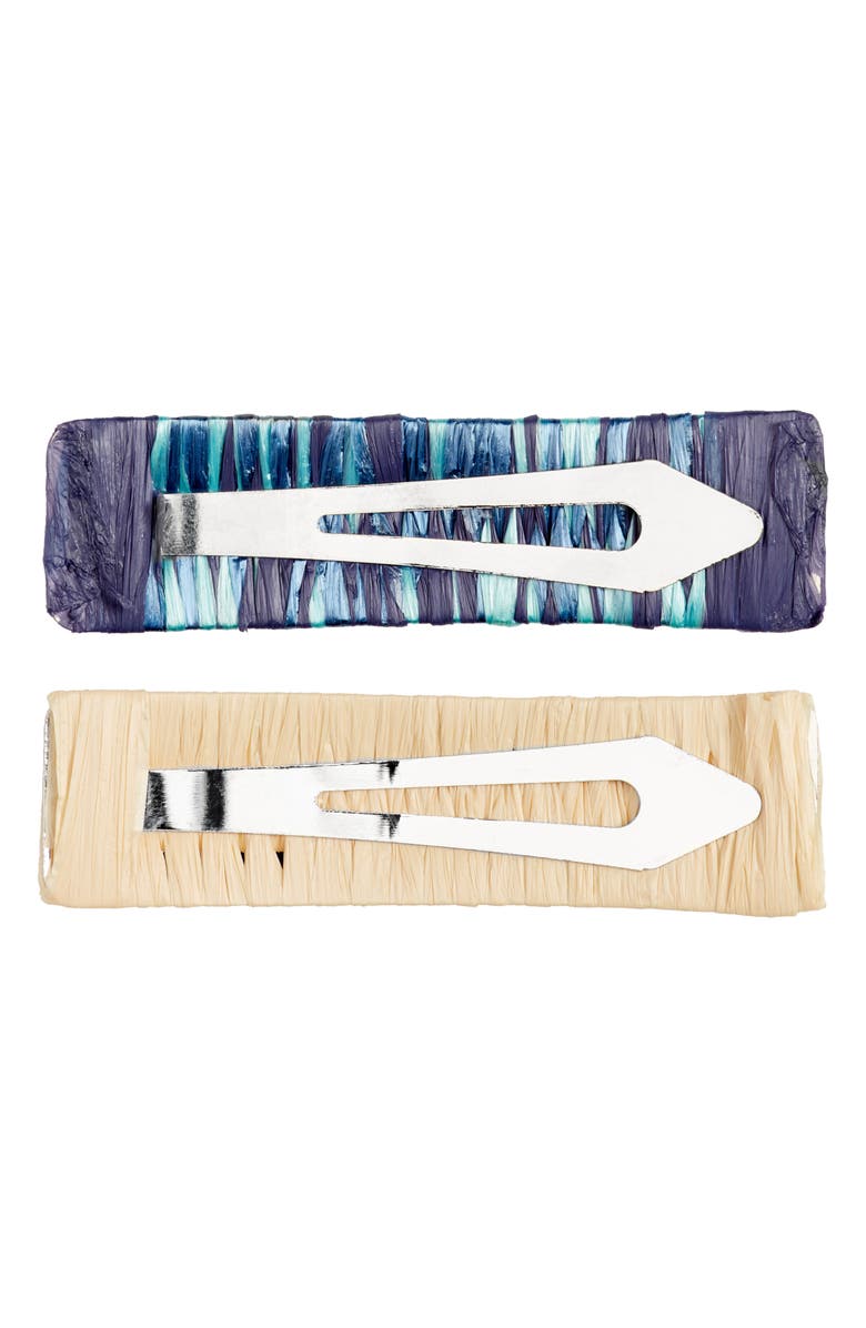 BP. Set of 2 Woven Barrettes, Alternate, color,