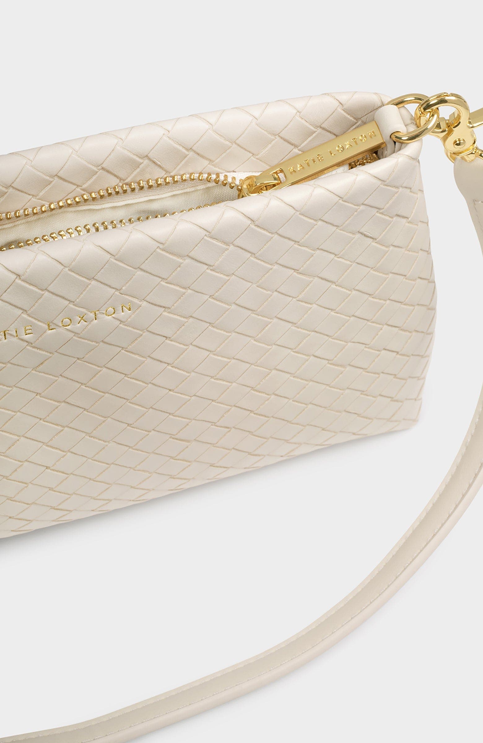 Katie Loxton Nova Small Shoulder Bag, Alternate, color, Oyster Woven