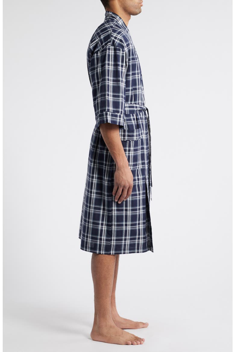 Plaid Cotton Oxford Cloth Robe, Alternate, color, SHADE