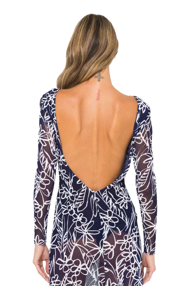 Gaia Dress, Alternate, color, Navy/White Floral