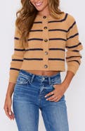 VICI Collection Nadia Stripe Crop Cardigan