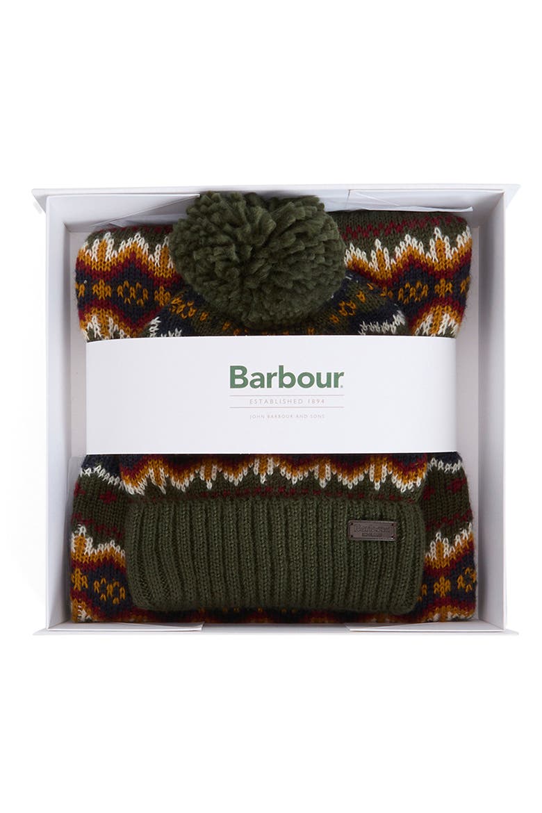 Fair Isle Dog Sweater & Matching Owners Hat Set, Alternate, color, OLIVE