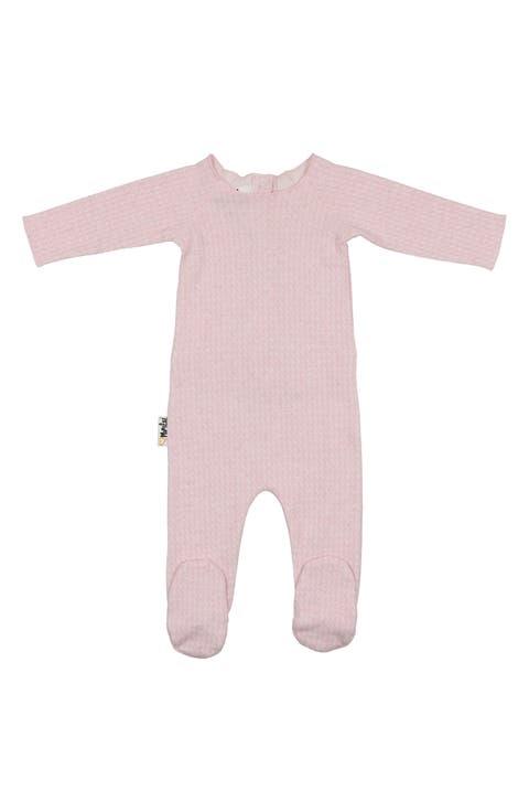 Wave Stripe Cotton Footie (Baby)