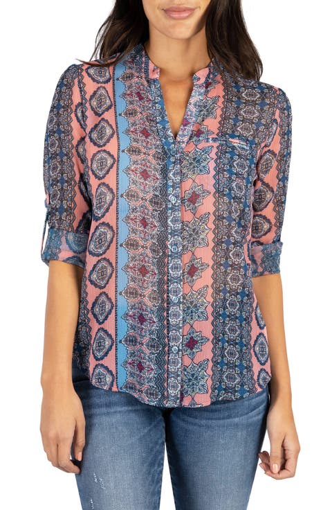 Jasmine Chiffon Button-Up Shirt