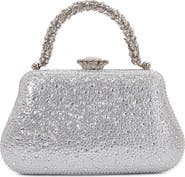 BERNESS Jewel Handle Rhinestone Clutch