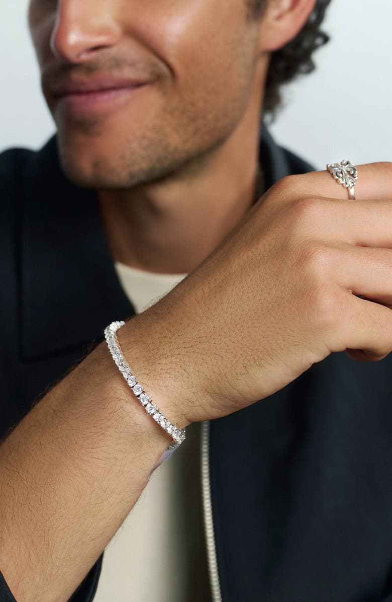 Nialaya Gold Tennis Bracelet, Alternate, color, Silver