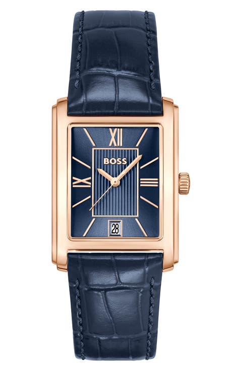 Principle Dress Leather Strap Watch, 28mm x 7.8mm