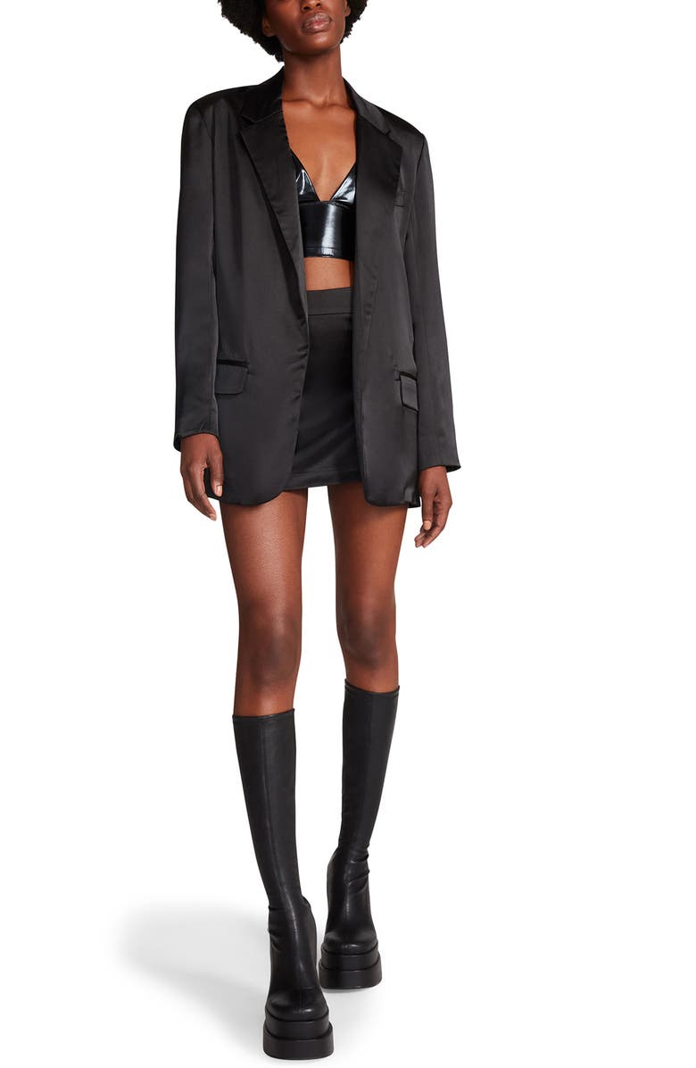 BB Dakota by Steve Madden BB Dakota Smooth Talk Satin Blazer, Alternate, color,