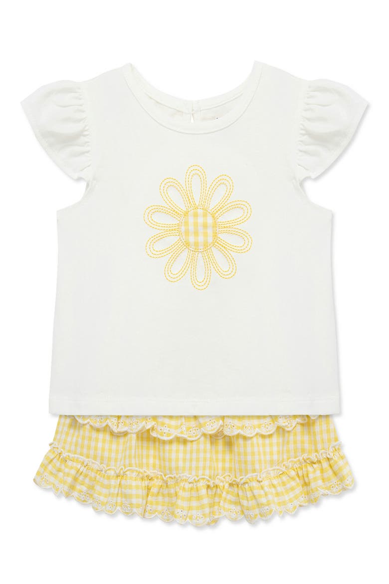 Daisy Top & Skort Set, Alternate, color, YELLOW