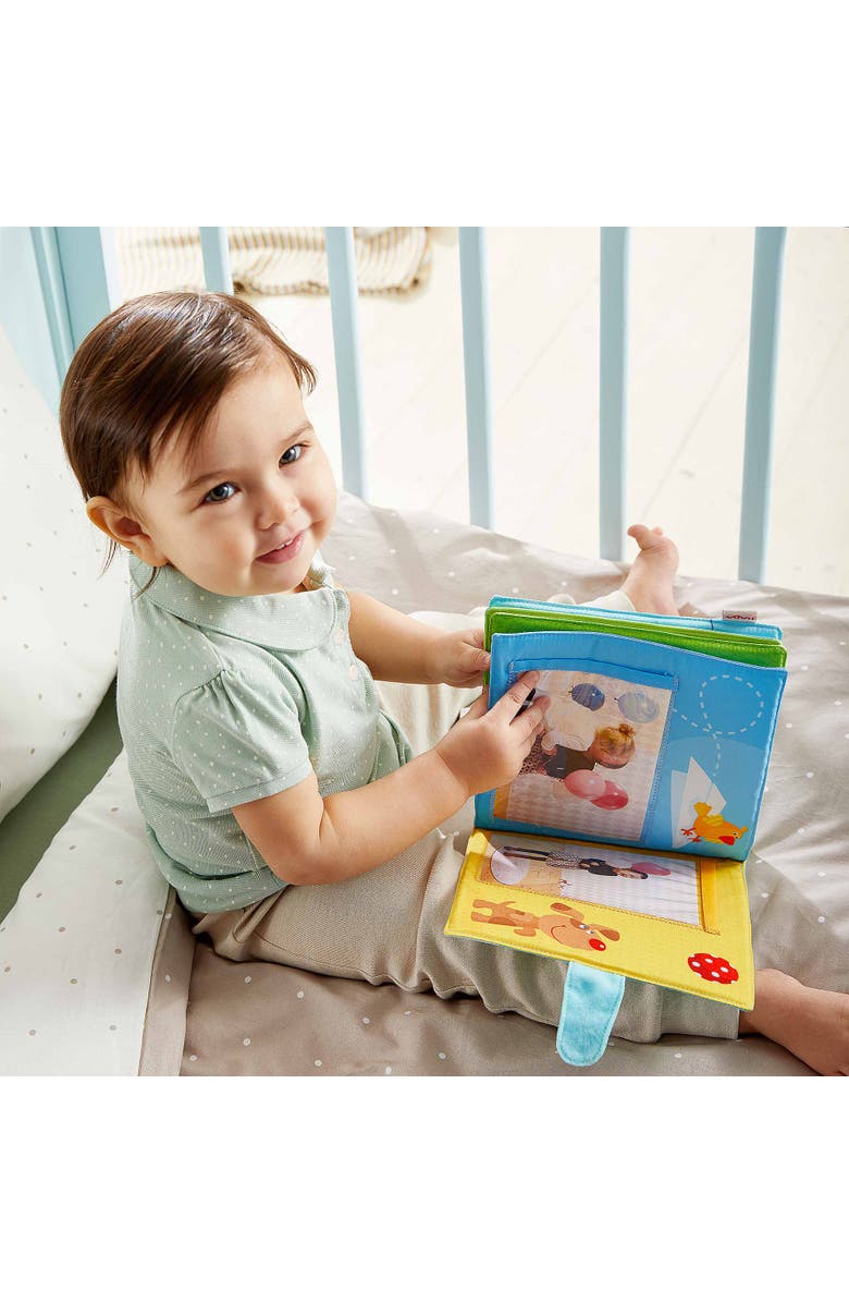 HABA My First Photo Album - Soft Fabric Baby Book, Baby Album Fits (8) 4"x6" Photos, Sensory Toys for Babies, Baby Books 12-18 Months & Up, Alternate, color, 