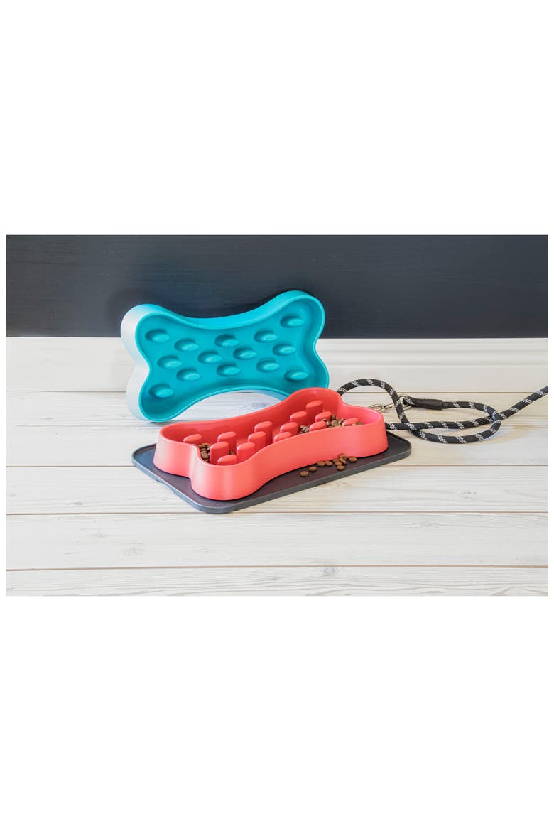 Slow Chow Bone Feeder, Alternate, color, TEAL