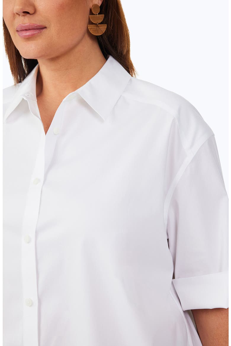 Joanna Stretch Cotton Blend Shirt, Alternate, color, WHITE