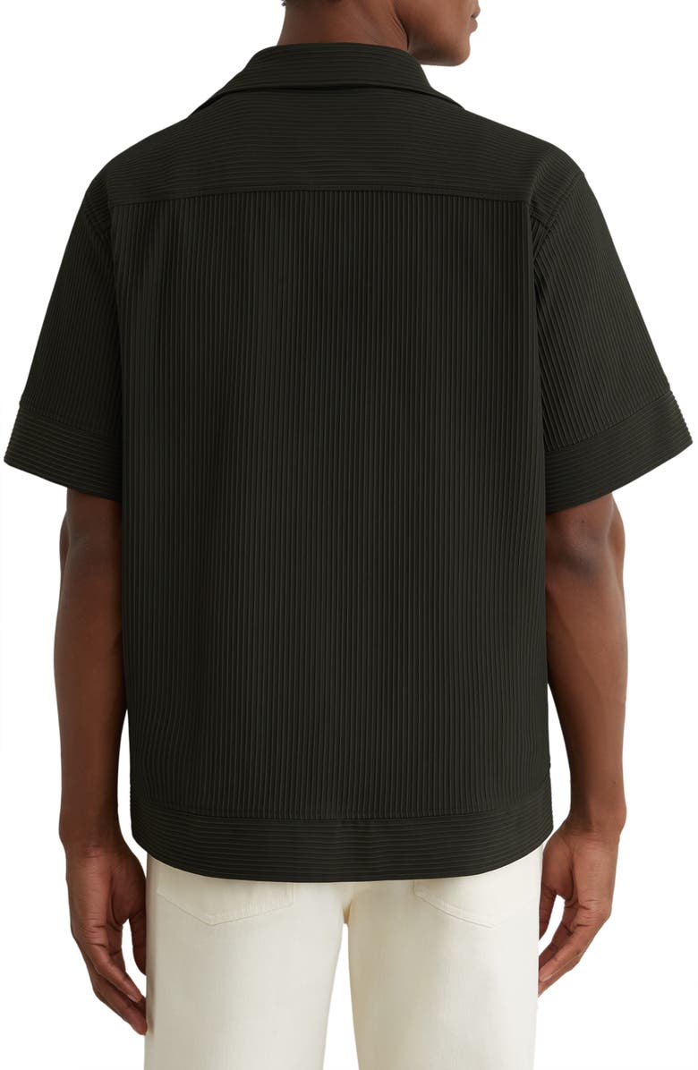 Reiss Odessa Rib Camp Shirt, Alternate, color, Green
