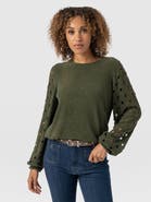 Saint + Sofia Suki Lace Hole Knit
