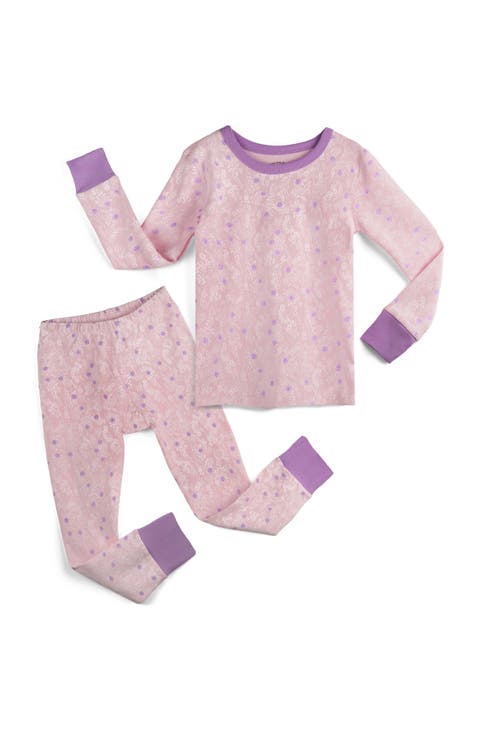 100% Organic Cotton Print Long Sleeve Snug Fit Kids Pajamas