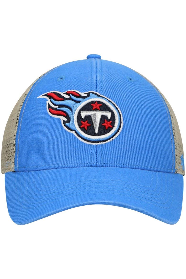 Men's '47 Light Blue Tennessee Titans Flagship MVP Snapback Hat, Alternate, color, Light Blue