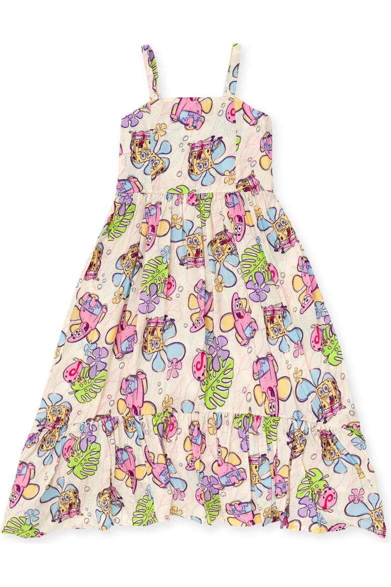 Sleeveless Maxi Dress, Main, color, SpongeBob Cream