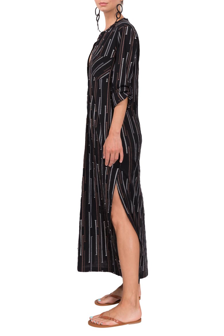 Tracey Ivory Coast Caftan, Alternate, color, BLACK